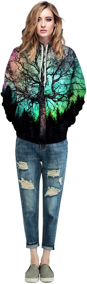 Men Women Unisex Hoodies Novelty 3D Print Graphic Hooded Pullover Sweatshirt with Pocket - Image 2