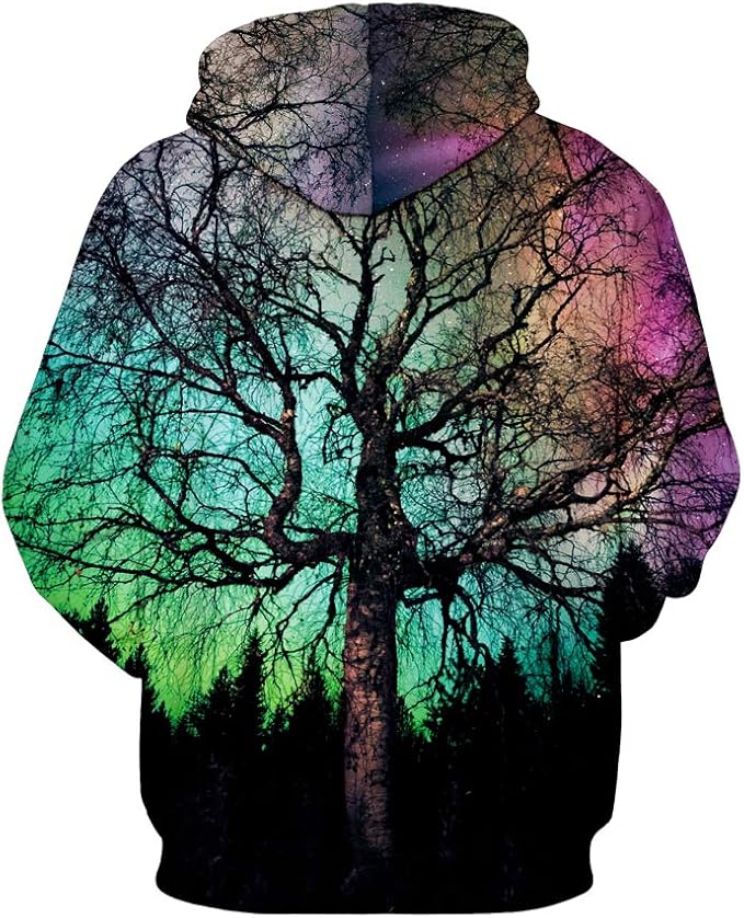 Men Women Unisex Hoodies Novelty 3D Print Graphic Hooded Pullover Sweatshirt with Pocket - Image 3