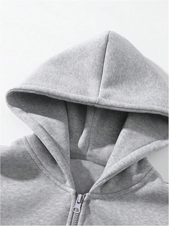 Men's Quarter Zip Hoodies Zip Up Hoodie Long Sleeve Drop Shoulder Sweatshirt Casual Pullover - Image 4