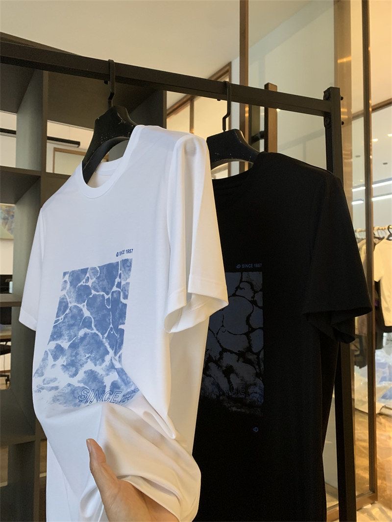 Summer Breathable Printed Round Neck Short Sleeves