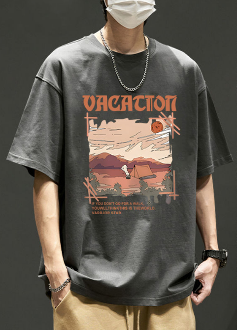 Japanese Style Cotton Short-Sleeved T-Shirt - Image 2