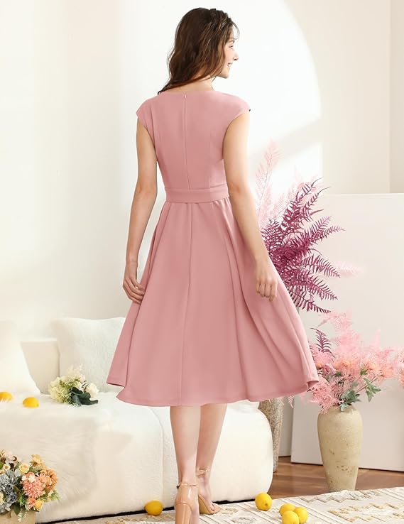 Women's Cocktail Dresses, Formal Wedding Guest Church Modest Graduation Party Prom Dress 2025 - Image 2